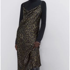 Silk leopard print dress